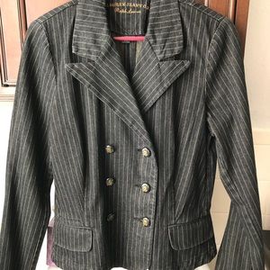 Black/Grey striped Blazer